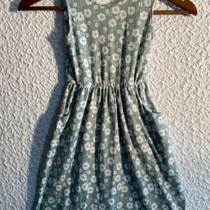 Floral Sleeveless Dress Size 7 girls pre-owned